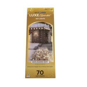 LED Light Show Luxe Sparkle Net Lights Diamond White